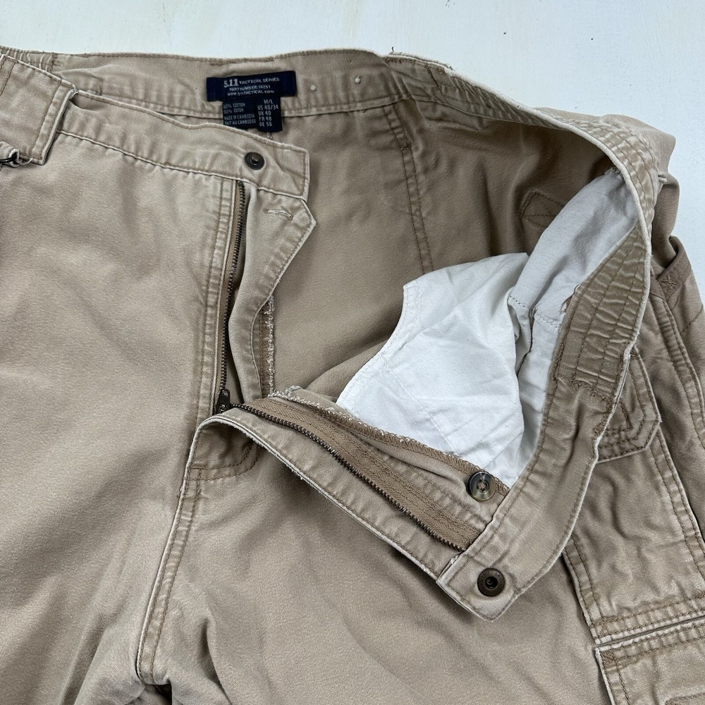 5.11 Tactical Mens Act 38x32 Beige Cargo Pants Utility Military Canvas‎ Cotton - Picture 8 of 14